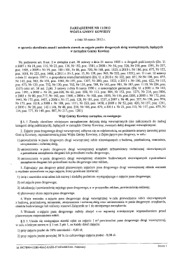 Zarządzenie Nr 11/2012 W&oacute;jta Gminy Kowiesy z dnia 30 marca