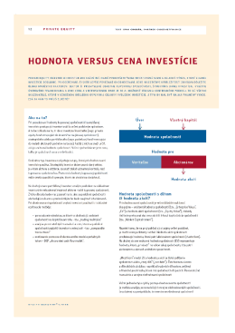 Hodnota vsersus cena investície