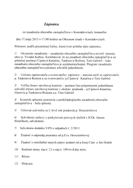 Z&aacute;pisnica z OZ konan&eacute;ho dňa 17.05.2013