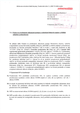 podnet na Okresn&uacute; prokurat&uacute;ru