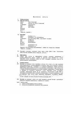 1.2 1.3 3.1 3.2. Mand&aacute;tna zmluva