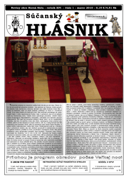 Súčanský hlásnik 2010 číslo 1 (pdf)