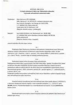 K&uacute;pn&aacute; zmluva 16.09.2014