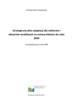 Strategiczny plan adaptacji dla sektorów i obszarów wrażliwych na