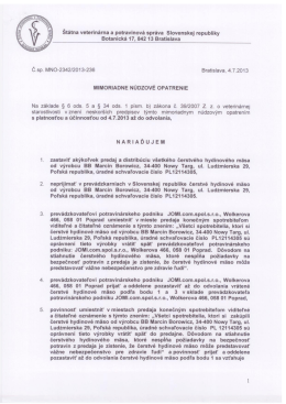 Mimoriadne n&uacute;dzov&eacute; opatrenie
