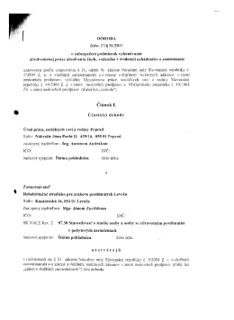 o zabezpečení podmienok vykonávania absolventskej praxe