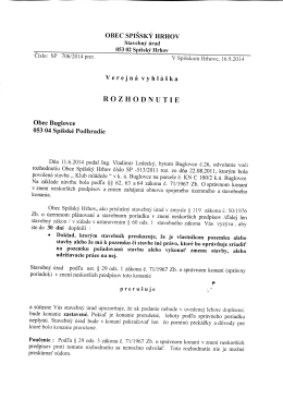 Verejná vyháška 18.09.2014