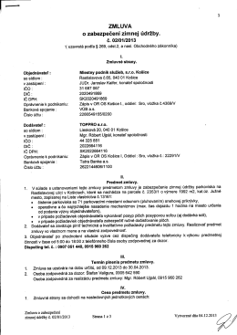 Zmluva o zabezpečen&iacute; zimnej &uacute;držby č. 02/01/2013