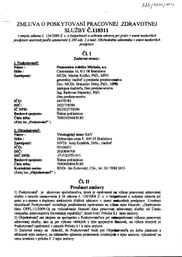 Zmluva 322 - Virologický ústav SAV