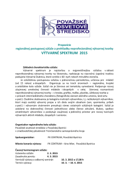 Propozície Spektrum 2015.pdf - Považské osvetové stredisko v