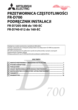 Falowniki FR-D, podręcznik instalacji w jęz. polskim