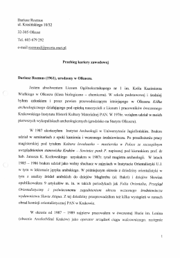 Dariusz Rozmus - Instytut Archeologii i Etnologii PAN