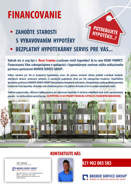 FINANCOVANIE - Nov&aacute; Trn&aacute;vka