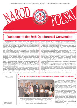 August 1, 2010 - Polish Roman Catholic Union of America
