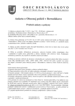 anketa pokyny - Obec Bernol&aacute;kovo