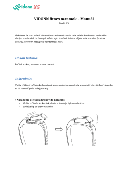 VIDONN fitnes náramok – Manuál