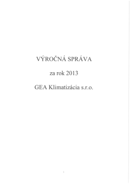 VÝRO ČNÁ SPRÁVA