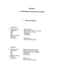 ZM LUVA o poskytovaní stravovacích služieb