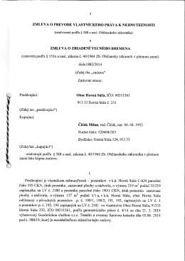 zMLUvA o zRIADENÍ vECNÉHO BREMENA