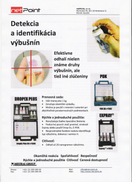 Detekcia a identifikácia výbušnín