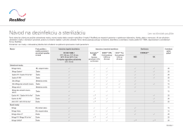 Návod na dezinfekciu a sterilizáciu