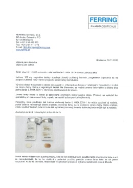 Stiahnutie &scaron;arže 0804.207A-1 lieku Lutinus z trhu