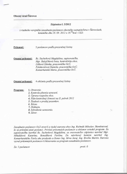 Zápisnica č. 3-2012