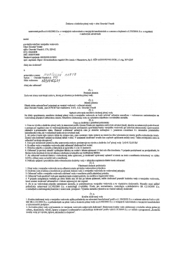 Zmluva o dod&aacute;vke pitnej vody