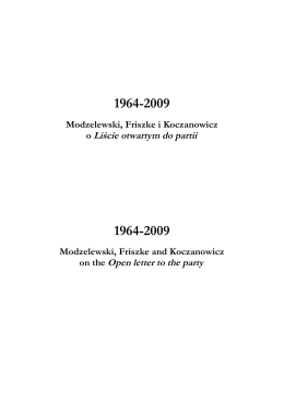 Modzelewski, Friszke i Koczanowicz o Liście otwartym do partii
