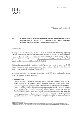 Novela z&aacute;konn&iacute;ka pr&aacute;ce