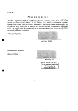 Kolektívna zmluva – príloha A,B