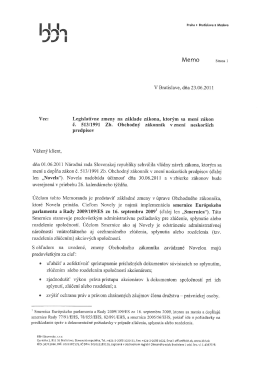 Novela obchodn&eacute;ho z&aacute;konn&iacute;ka