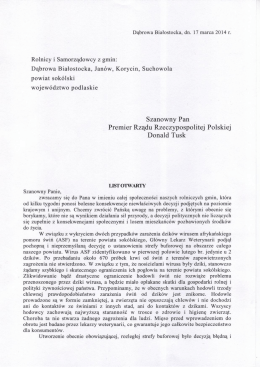 Rolnicy i Samorządowcy z gmin: Dąbrowa Białostocka, Janów