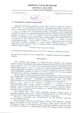 Rozhodnutie o ustanoven&iacute; opatrovn&iacute;ka