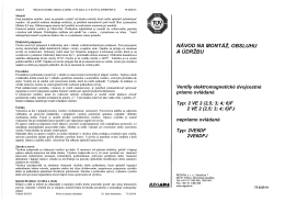 strana 3 Návod na montáž, obsluhu a údržbu 2 VE 2