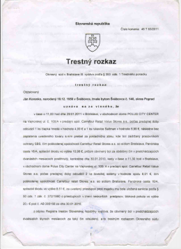 Trestne oznamenie Rozsudok 11 Eur 120402