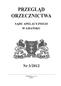 Nr 3/2012 - Sąd Apelacyjny w Gdańsku