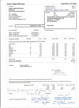 Dalibor Makši DM handy FAKTÚRA č.VF13003