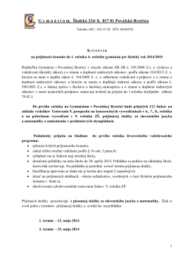 Kritériá na prijímačky 4r štúdium_2014_2015.pdf