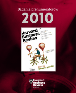 Badania prenumeratorów - Harvard Business Review Polska