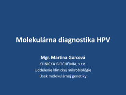 Molekulárna diagnostika HPV