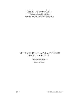 FSK transceiver s implementáciou protokolu AX.25