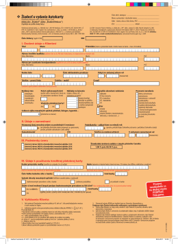 Žiadosť o vydanie Autokarty