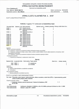 V&Yacute;PIS Z KATASTRA NEHNUTEĽNOST&Iacute;