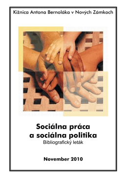 Sociálna práca a sociálna politika, 2010