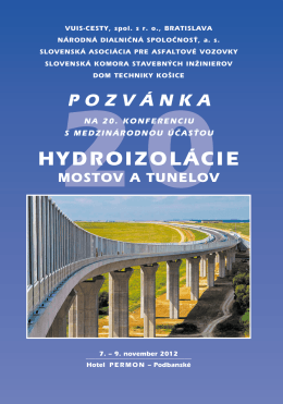 Hydroizolácie mostov a tunelov