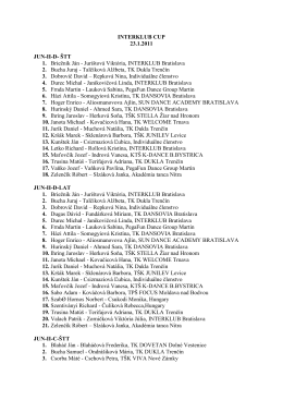 Interklub Cup – Zoznam párov (list of registered couples) [PDF]