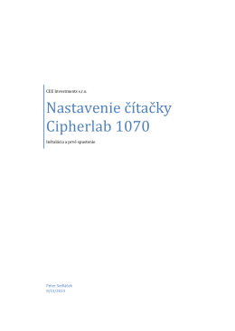 Návod na nastavenie čítačky Cipherlab 1070