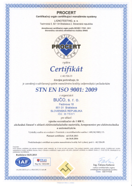 Zobraziť certifikát