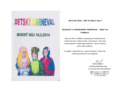 Žiadosť o sponzorský príspevok
